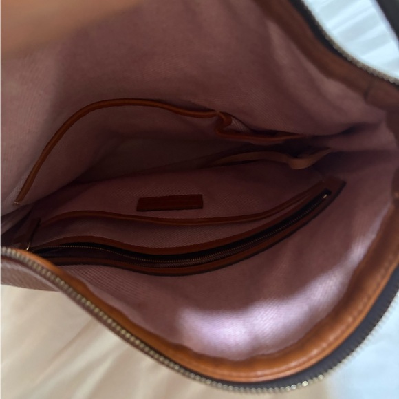 Dooney & Bourke Brown Leather Hobo Bag - Picture 4 of 4